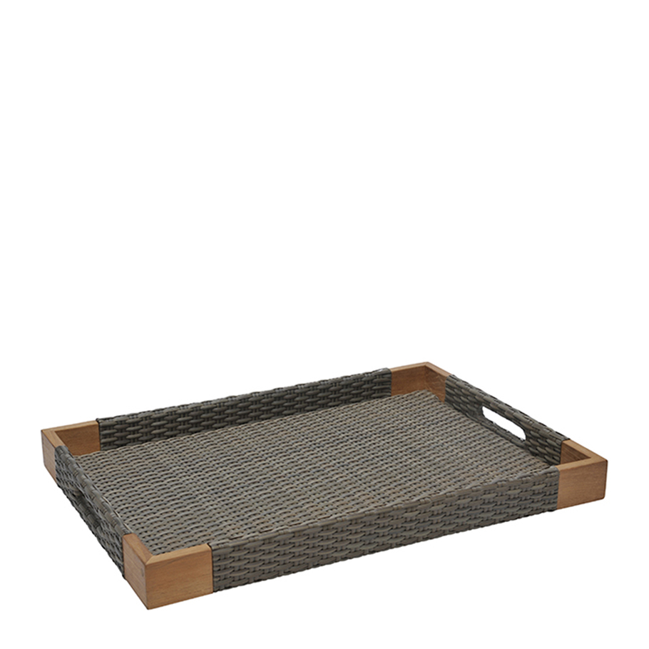 QUINTA TEAK / WOVEN TRAY - JANUS et Cie