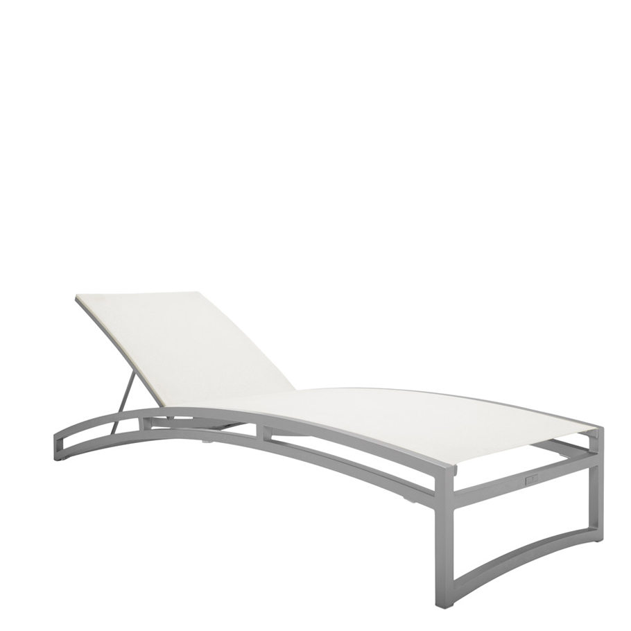 White stackable online chaise lounge