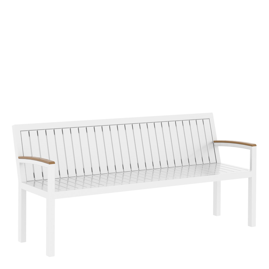 White bench best sale with arms