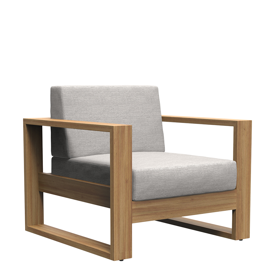 Zentique Louis Club Chair, Natural Oak Finish